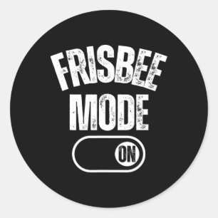 Grappige Frisbee Kunst Voor Mannen Vrouwen Vliegen Ronde Sticker