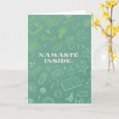 Grappige frontliniewerker bedankkaart kaart (Gele Bloem)