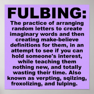 Grappige Fulbing Poster Bord