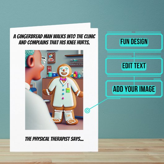 Grappige fysieke therapeut verjaardag kaart