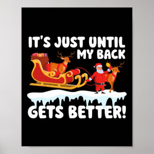 Grappige Fysiotherapeut Kerst PT Therapeut Xm Poster