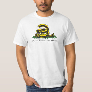 Grappige Gadsden-vlagparodie meme over niet op vle T-shirt