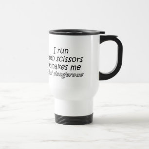 Grappige gag cadeau zwart-wit typografie schattig reisbeker