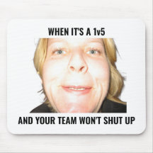 Grappige Gamer 1v5 Meme Harde Team Muismat