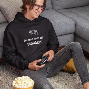 Grappige Gamer Citaten - Aangepaste Tekst Introver Hoodie