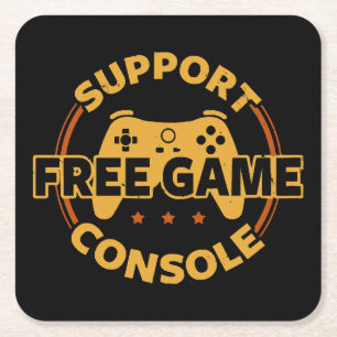 Grappige Gamer Console Protest Gamen Vierkante Kartonnen Onderzetter