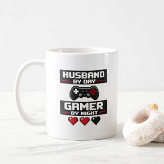 Grappige Gamer Echtgenoot Mok Pixel Kunst Retro De