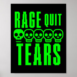 Grappige Gamer Gamen Sarcastisch Wegrennen Noob Tr Poster