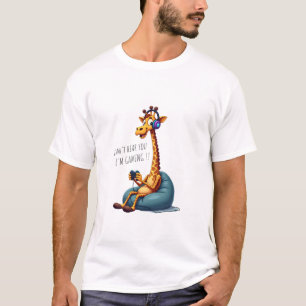Grappige Gamer Giraffe Gaming voor Jongens Mannen T-shirt
