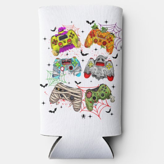 Grappige Gamer Halloween Seltzer Koelbox (Voorkant)