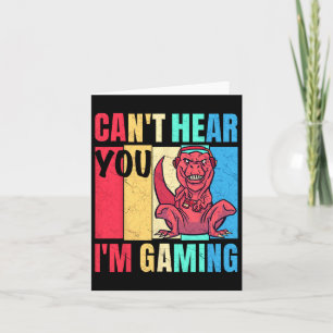 Grappige Gamer Headset Gamen Kan je niet horen Ik Kaart