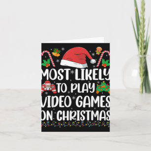 Grappige Gamer Kerst Waarschijnlijk Video Games Sp Kaart