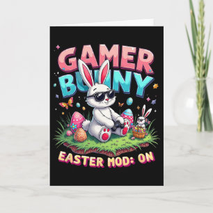 Grappige Gamer Konijn Paas Mod Op Grappig Gaming C Kaart