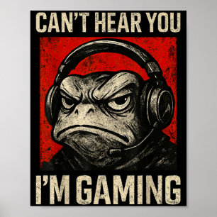 Grappige Gamer Mpy Kikker Kunst Mannen Vrouwen Jon Poster