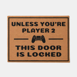 Grappige gamer nerdy Humor minimalistische introve Deurmat