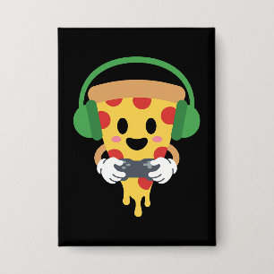 Grappige Gamer Pizza Gamen Videospel Enthousiast J Button