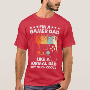 Grappige gamer vader kunst voor mannen videogameco t-shirt