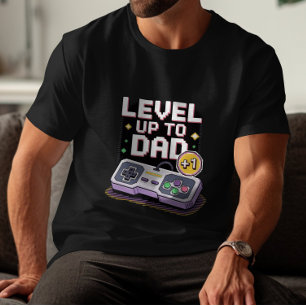 Grappige Gamer Vader Retro Neon Vaderdag T-shirt