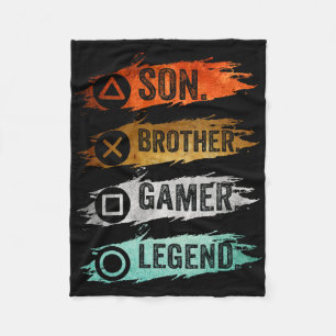 Grappige Gamer Vintage Videospellen Voor Broer S Fleece Deken
