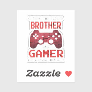 Grappige Gamer Vintage Videospellen Voor Broer Van Sticker