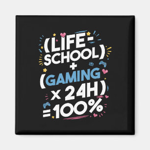 Grappige gamer-wiskunde voor tieners – Gaming Life Magneet