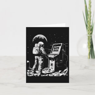 Grappige Gaming Astronaut Gamer in de Ruimte Video Kaart
