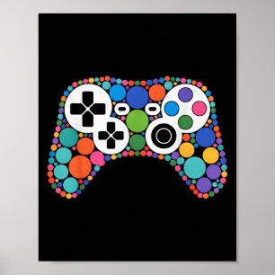 Grappige Gaming Controller Stippen Video Gamers St Poster