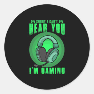 Grappige Gaming Gamer Game Controller Video Gaming Ronde Sticker