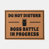 Grappige Gaming Geeky Humor Minimalistisch Rustiek Deurmat (Voorkant)
