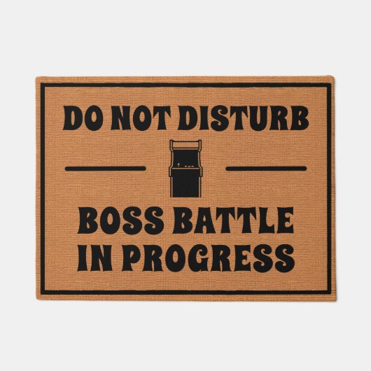 Grappige Gaming Geeky Humor Minimalistisch Rustiek Deurmat (Voorkant)