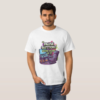 Grappige gaming-meme-illustratie – Neon-gamerquote T-shirt