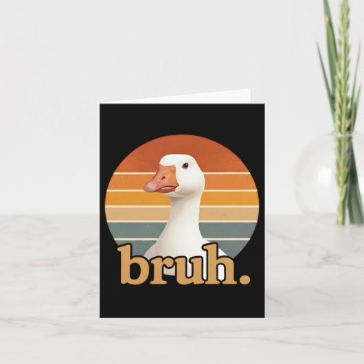 Grappige Gans Bruh Meme Kaart (Voorkant)