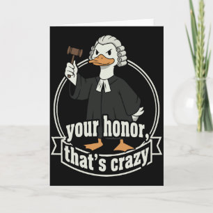 Grappige Gans Domme Advocaat Afstuderen Rechten Kaart
