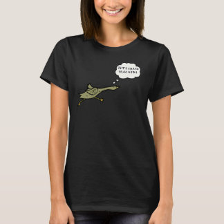 grappige gans ,gans die mensen achterna zit,gans b t-shirt