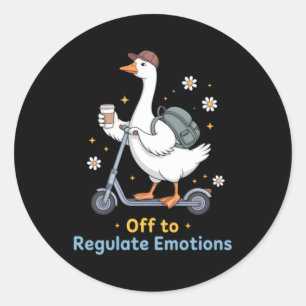 Grappige Gans Leraar Geestelijke Gezondheidsadvise Ronde Sticker