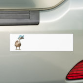 Grappige gans met zomerse Pet Bumpersticker (Op auto)