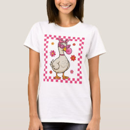 Grappige Gans met Zonnebril en Bubblegum T-shirt