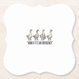 Grappige Gans Noodstop Vintage Shirt Ontwerp_1 Kartonnen Onderzetters