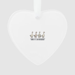 Grappige Gans Noodstop Vintage Shirt Ontwerp_1 Ornament