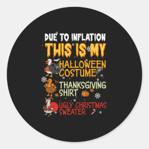 Grappige Gans Vanwege Inflatie Dit Is Mijn Hallowe Ronde Sticker