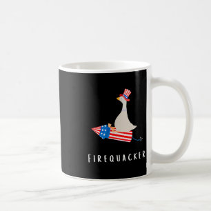 Grappige gans vierde juli vuurwerk koffiemok