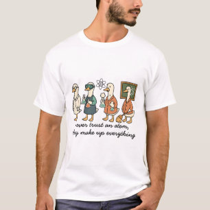Grappige Gans Wetenschap Scheikunde Docent Stem En T-shirt