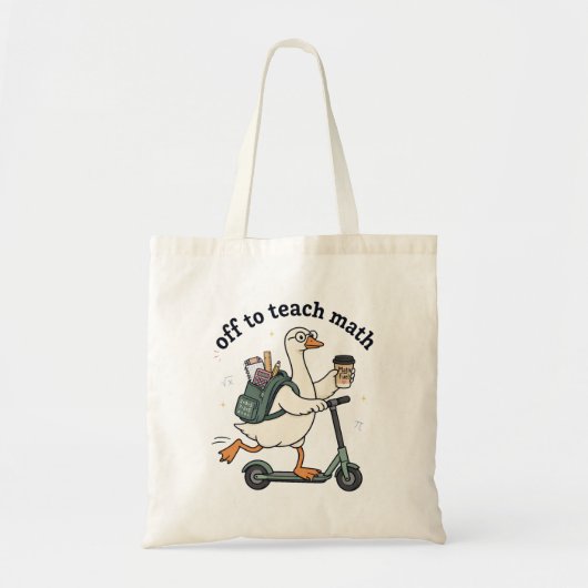 Grappige Gans Wiskundeleraar Gaat Wiskunde Leren C Tote Bag (Voorkant)