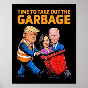 Grappige Garge Voor Trump 2024 - Tijd om de uit te Poster
