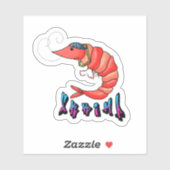 Grappige Garnaal Sticker (Vel)