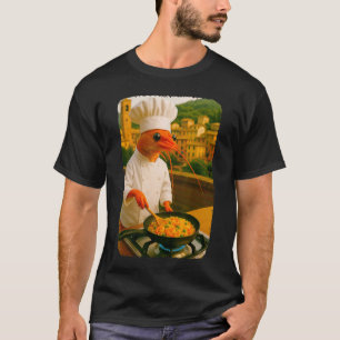 Grappige Garnaalkok Kookt Garnalen Gebakken Rijst T-shirt
