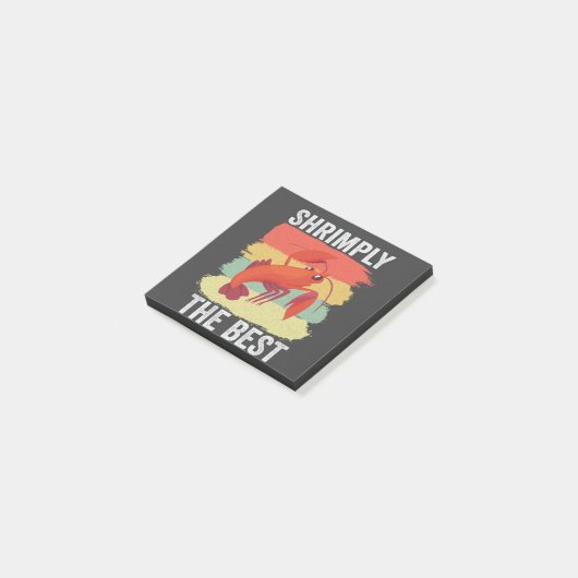 Grappige Garnalen Schelpdieren Houd het Shrimple G Post-it® Notes (Schuin)