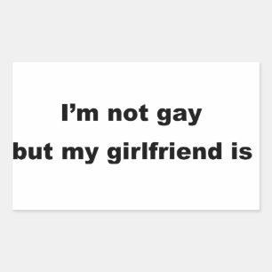 Grappige gay slogan! rechthoekige sticker