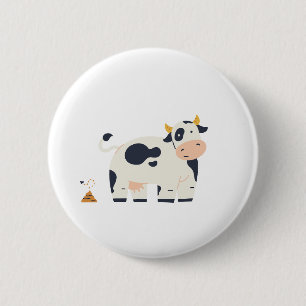 grappige geanimeerde knop ronde button 5,7 cm