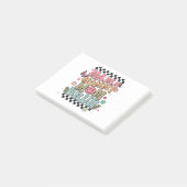 Grappige geblokte mama bloeit Moederdag Schattigee Post-it® Notes (Schuin)